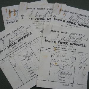 Bill & letterheads - Hipwell, Hinckley butchers