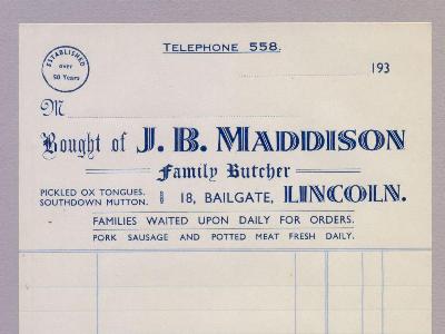 Maddison, Butchers, Lincoln -  select me for a larger image