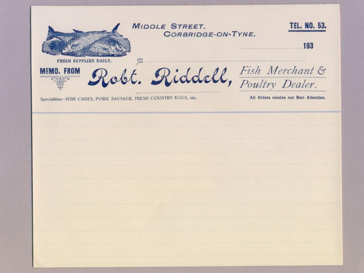 Riddell, Fishmonger, Corbridge -  select me for a larger image