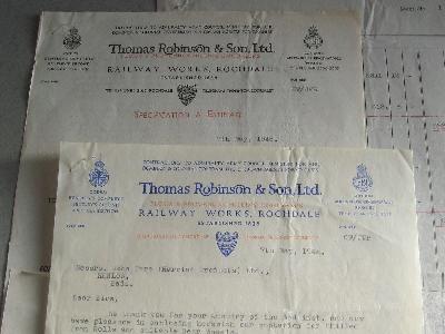 Bill & letterheads - Robinson & Son, Rochdale