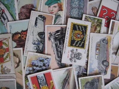 50 cigarette cards, random mix -  select me for a larger image