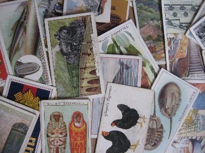 50 cigarette cards, random mix -  select me for a larger image