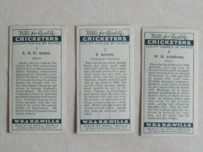 Cricketers, 2nd series, 1929 -  select me for a larger image