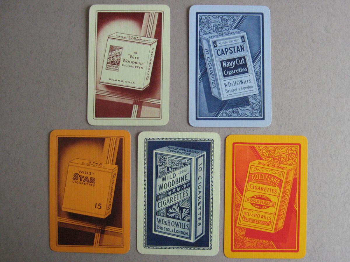 Blank face advert playing cards -  select me for a larger image