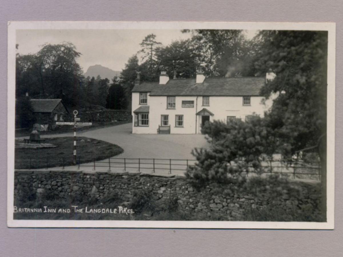 Britannia Inn & Langdale Pikes -  select me for a larger image