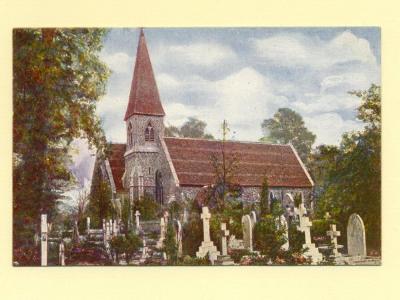 Other cards, unidentified - Village church