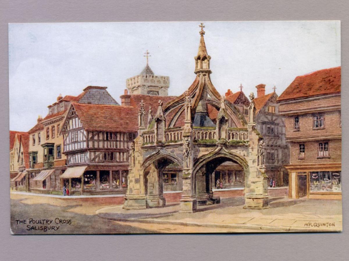 Salisbury, Poultry Cross, 1951 -  select me for a larger image