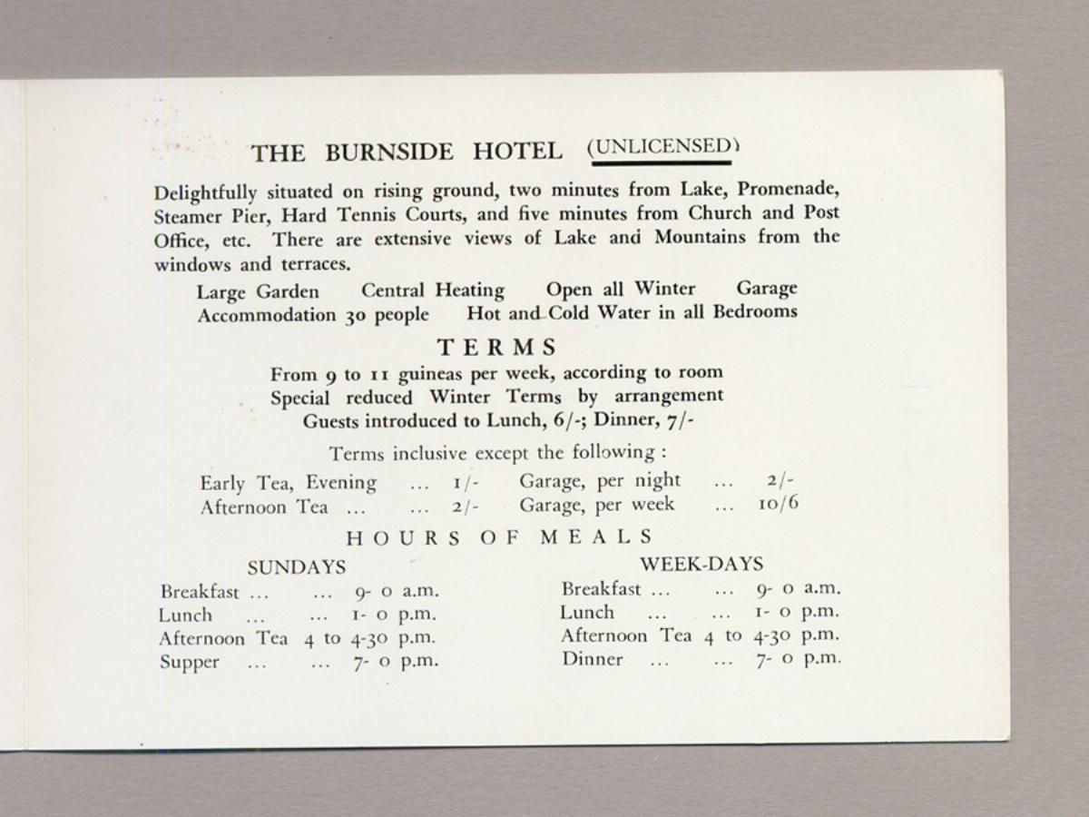 Bowness, Burnside Hotel -  select me for a larger image