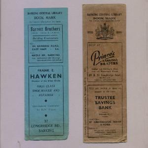 Barking Library Bookmarks -  select me for a larger image