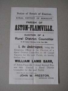 Aston Flamville Election posters -  select me for a larger image