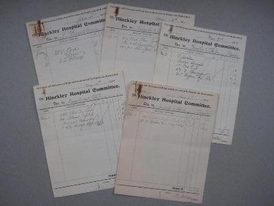 Leicestershire - Hinckley Hospital Invoices, 1913