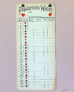 Vickers Florist Whist score cards -  select me for a larger image
