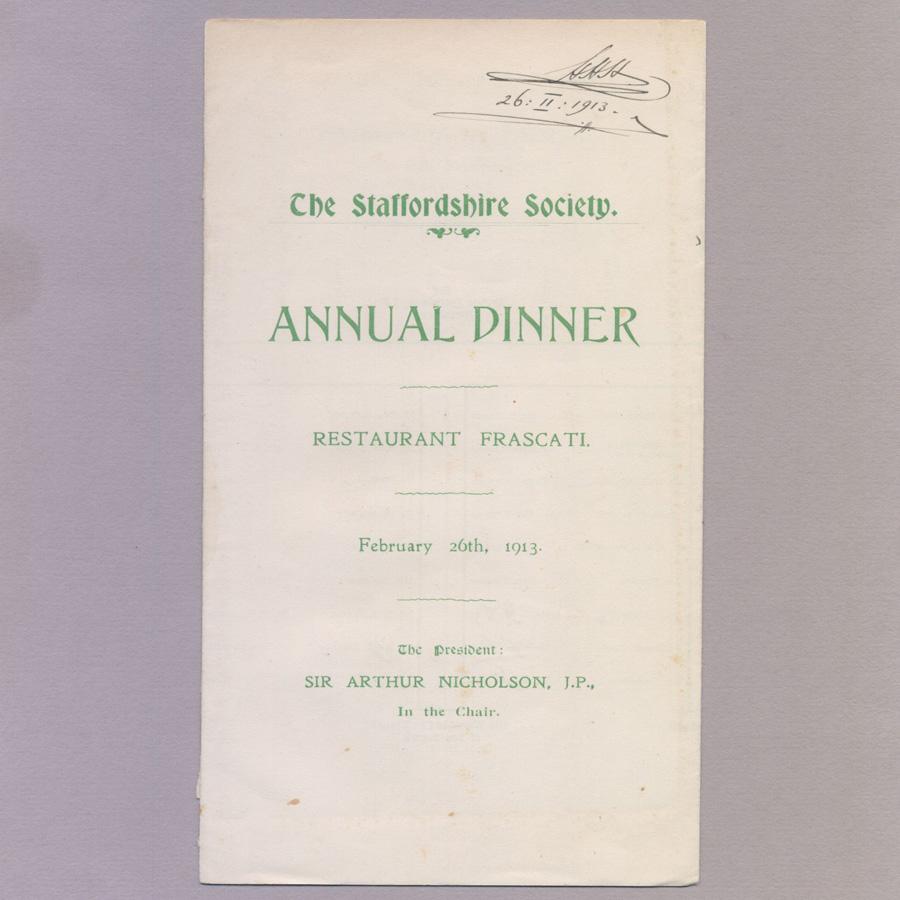 Staffordshire Society Dinner -  select me for a larger image