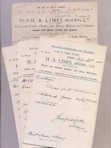 Warwickshire - H A Lines, Rugby. Billheads