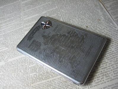 Festival of Britain - Cigarette case, chrome finish