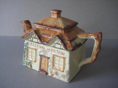 Cottage Festival of Britain Tea Pot -  select me for a larger image