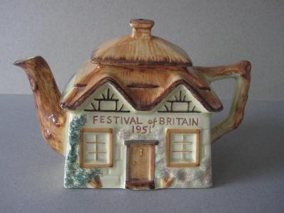 Cottage Festival of Britain Tea Pot -  select me for a larger image