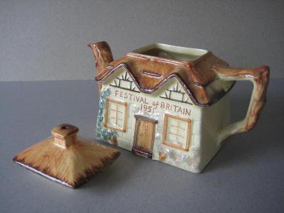 Cottage Festival of Britain Tea Pot -  select me for a larger image