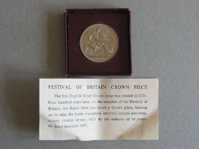 Crown coin, boxed, -  select me for a larger image