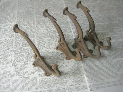 1910s hat and coat hooks -  select me for a larger image
