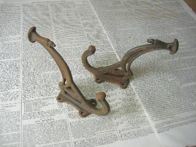 1910s hat and coat hooks -  select me for a larger image