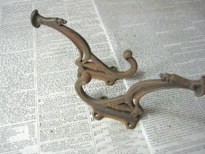 1910s hat and coat hooks -  select me for a larger image