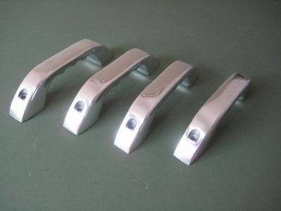 1950s Aluminium pull handles -  select me for a larger image