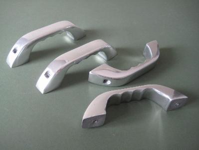 1950s Aluminium pull handles -  select me for a larger image