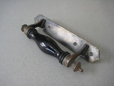 Handles, ironmongery etc - Brass and ceramic handle