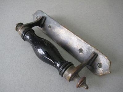 Brass and ceramic handle -  select me for a larger image