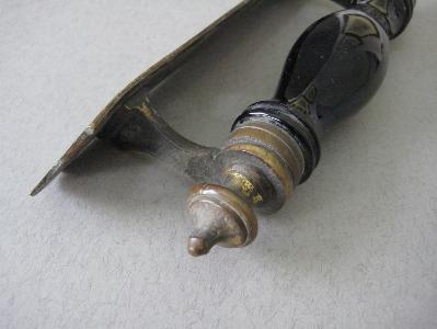 Brass and ceramic handle -  select me for a larger image