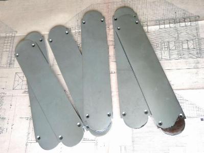 Chrome finger plates, mirror finish -  select me for a larger image