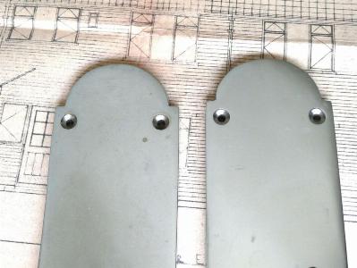 Chrome finger plates, mirror finish -  select me for a larger image