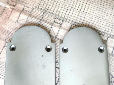 Chrome finger plates, mirror finish -  select me for a larger image