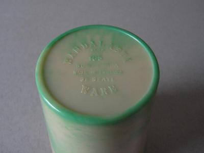 Beakers in case, marbled green -  select me for a larger image