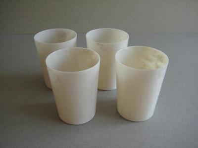 Beakers, Marbled white, set of 4 -  select me for a larger image