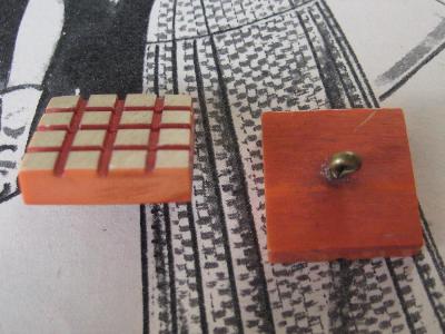 Chequerboard buttons, 1960s -  select me for a larger image