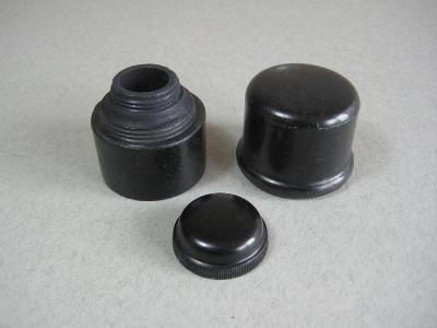 Vulcanite ink bottle -  select me for a larger image