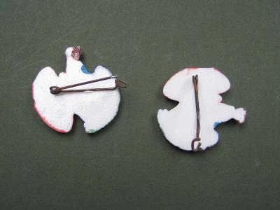 Dwarf shape brooch,10 on card -  select me for a larger image