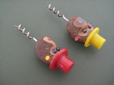 Nut corkscrews, Monkey design -  select me for a larger image