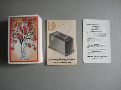 Playing card case, marbled blue -  select me for a larger image