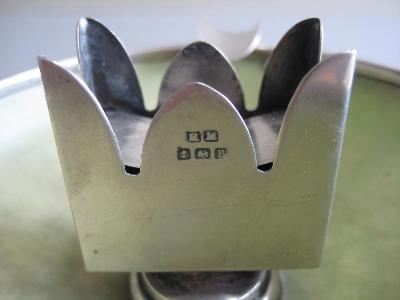 1926 silver mounted ashtray -  select me for a larger image