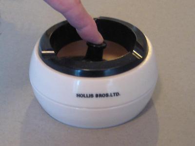 Hollis Bros, self seal ashtray -  select me for a larger image