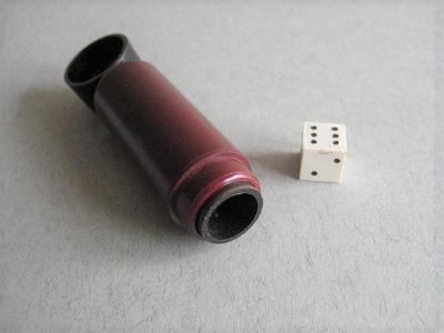 Bakelite dice holder and shaker -  select me for a larger image