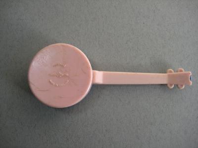 Banjo shaped baby rattle -  select me for a larger image