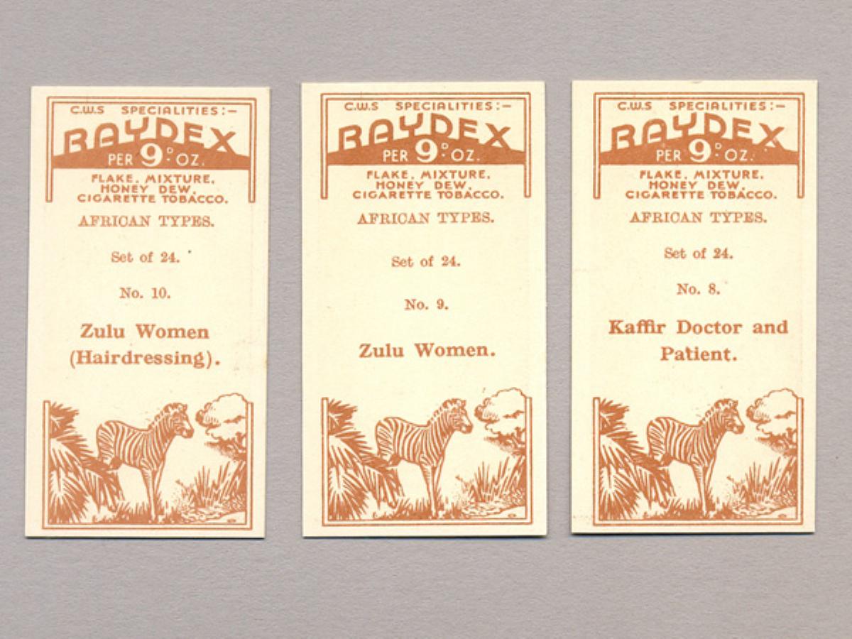cws cigarette cards African Types cigarette cards, Raydex Brand, CWS Specialities