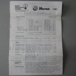 Huret gears catalogue, 1982 -  select me for a larger image