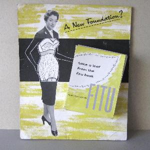 Fitu 1950s Corset display advert -  select me for a larger image