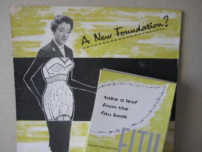 Fitu 1950s Corset display advert -  select me for a larger image