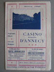 Annecy, France, 1927 ephemera -  select me for a larger image